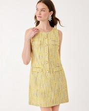 NWT Lilly Pulitzer Bindy Shift Romper Color: Limoncello Spacedye Strip, ALL Size