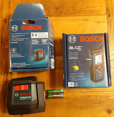 Bosch Blaze Pro 165' Laser Measure & 50' Self-Leveling Cross-Line Laser (NEW)