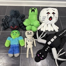 Minecraft Mojang Large Plush Stuffed Animal Mob Lot Creeper Zombie Ghast Spider