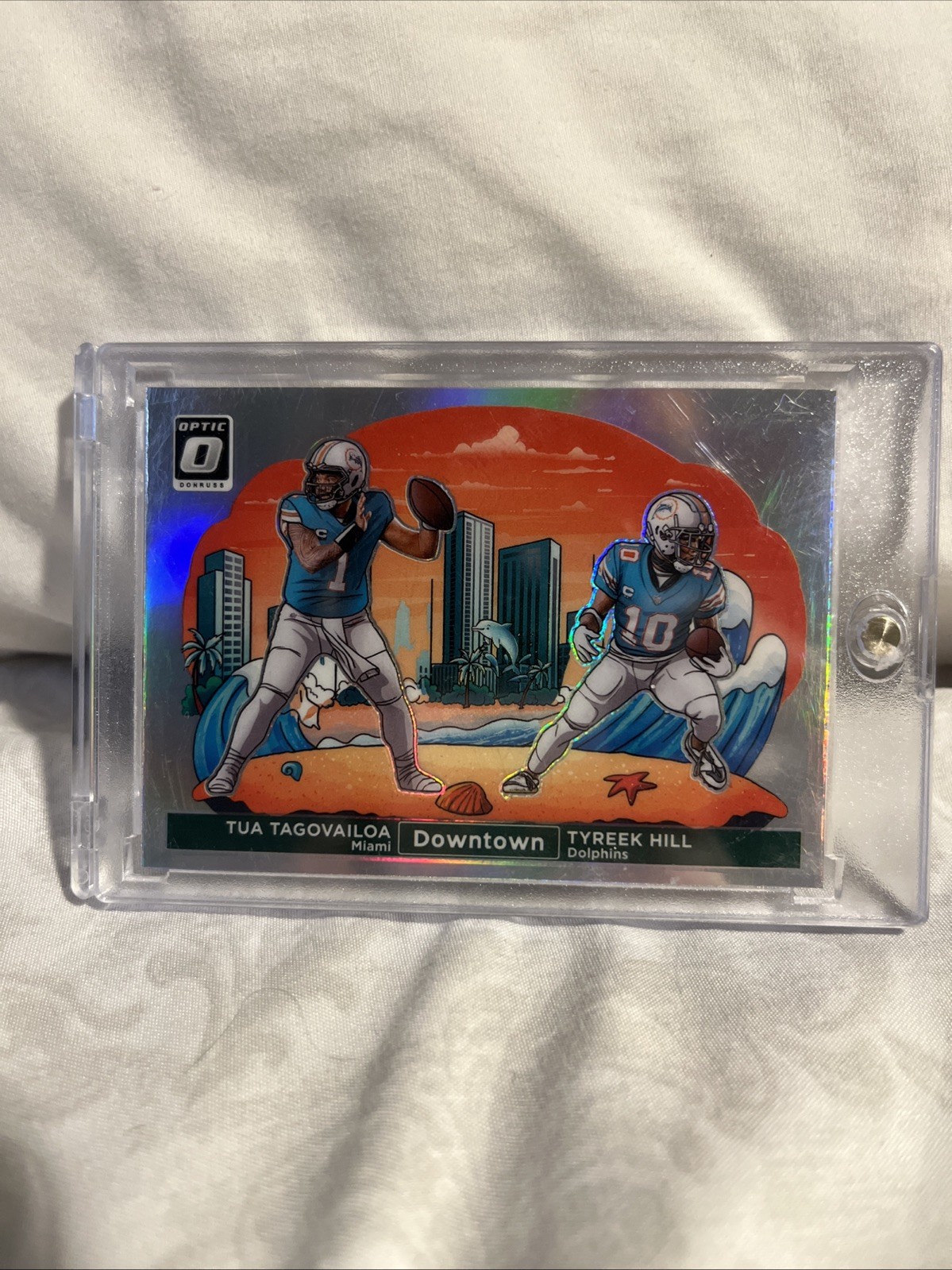 2024 Panini Donruss Optic - Downtown Duos Tyreek Hill, Tua Tagovailoa #7