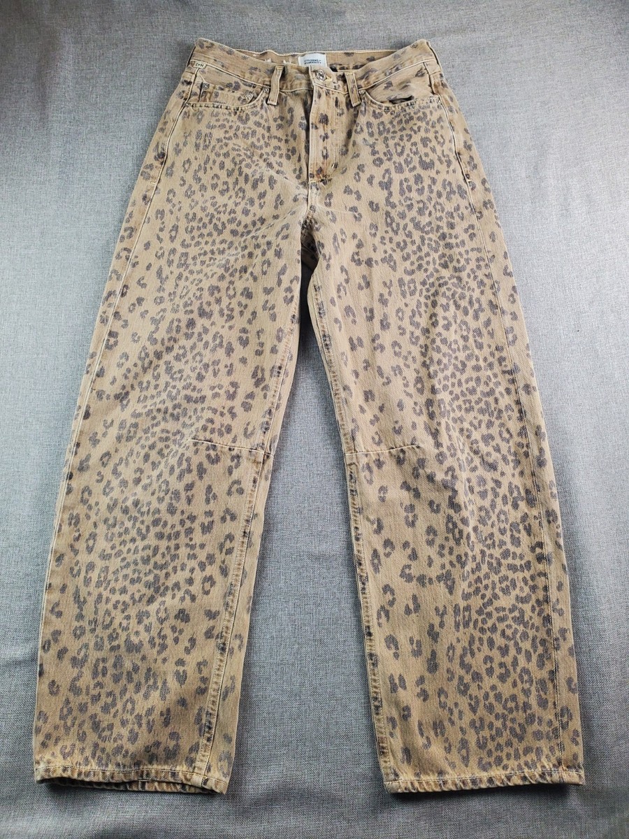 Citizens Of Humanity Miro Jeans Womens 25 Natural Cheetah Barrel