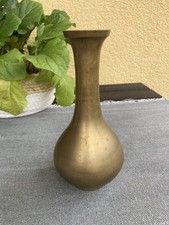 Piękny stary wazon z mosiądzu (0,270 kg), ręcznie robiony, około 18 cm wysokości