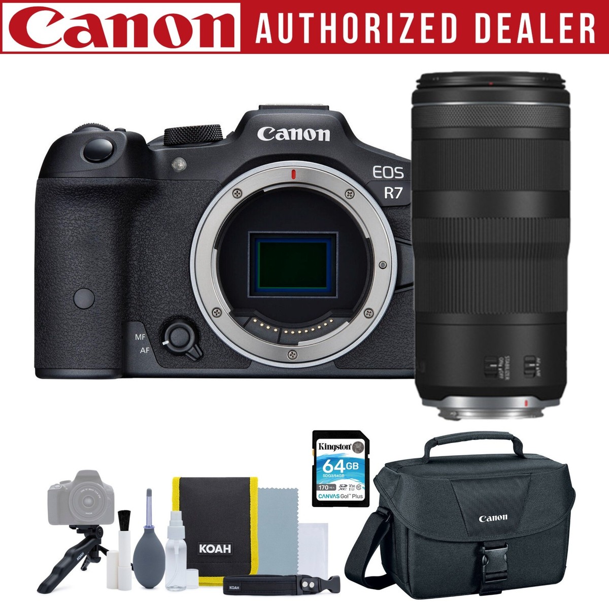 Canon EOS R7 Mirrorless Camera RF 100-400mm f/5.6-8 IS USM Lens