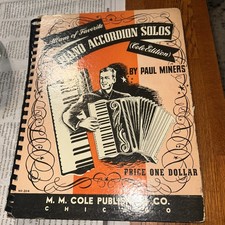 Antique 1940 Piano Accordion Solos book by Paul Miners Good condition