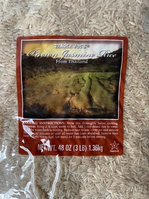 Trader Joe s Brown Jasmine Rice from Thailand 3IB bag BB08/25/27