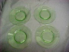 Depression Green Glass Luncheon Salad Dessert Plate 8-1/2" Diameter VGC FS