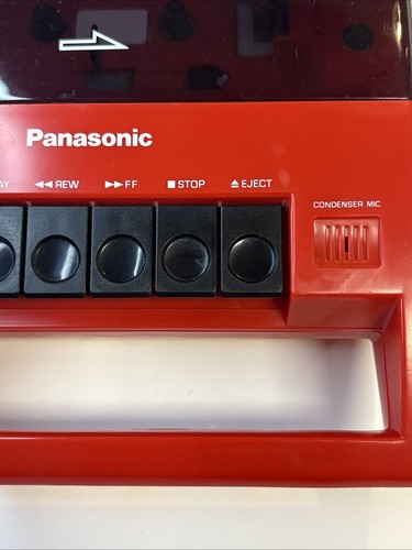 Panasonic RQ-44 Red Portable Cassette Tape Player Recorder Works - Bild 4 von 13