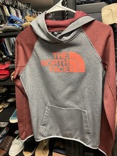 The North Face Ladies Gray Pullover Hoodie Logo Sweatshirt - Size S