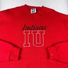 Vintage Indiana University IU Sweatshirt Mens XL Red Crewneck USA Made
