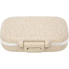 Portable Travel Pill Organizer Case Eco-Friendly Wheat Straw Vitamin Storage Box