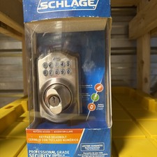 SCHLAGE FE595 CAM 619 ACC Camelot Keypad Entry with Flex-Lock. SATIN NICKEL -NEW