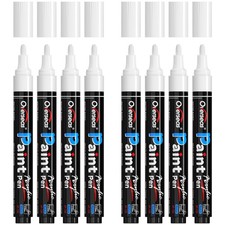 Overseas White Acrylic Paint Markers - 8 Pack 1 Count Pack of 8 ,