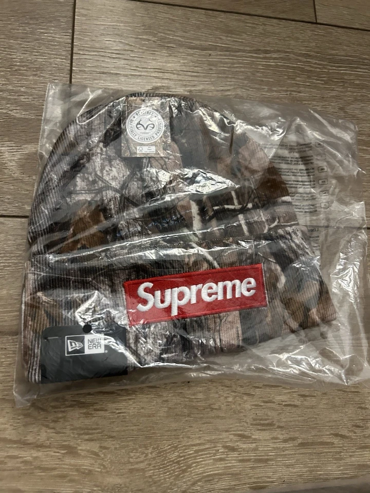 SUPREME OTOÑO INVIERNO 2025 CAMUFLAJE REALTREE GORRO Y LOGOTIPO DE CAJA SUDADERA CON CAPUCHA LRG NUEVO CON ETIQUETAS EN MANO  Foto 3 de 4