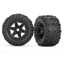 Traxxas 1/10 E-Revo VXL  Talon EXT Tires  Wheels, Foam Inserts, Black  8672