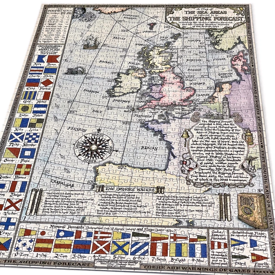 Colour Shipping Forecast Map Jigsaw Puzzle - 1000 pieces - Image 2 of 4
