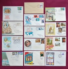 British Stamps 13 Covers Pre Decimal Unofficial FDCs - (R107)