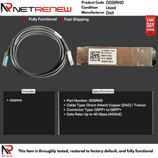 DELL 005RH0 QSFP DAC Twinax 7m Cable