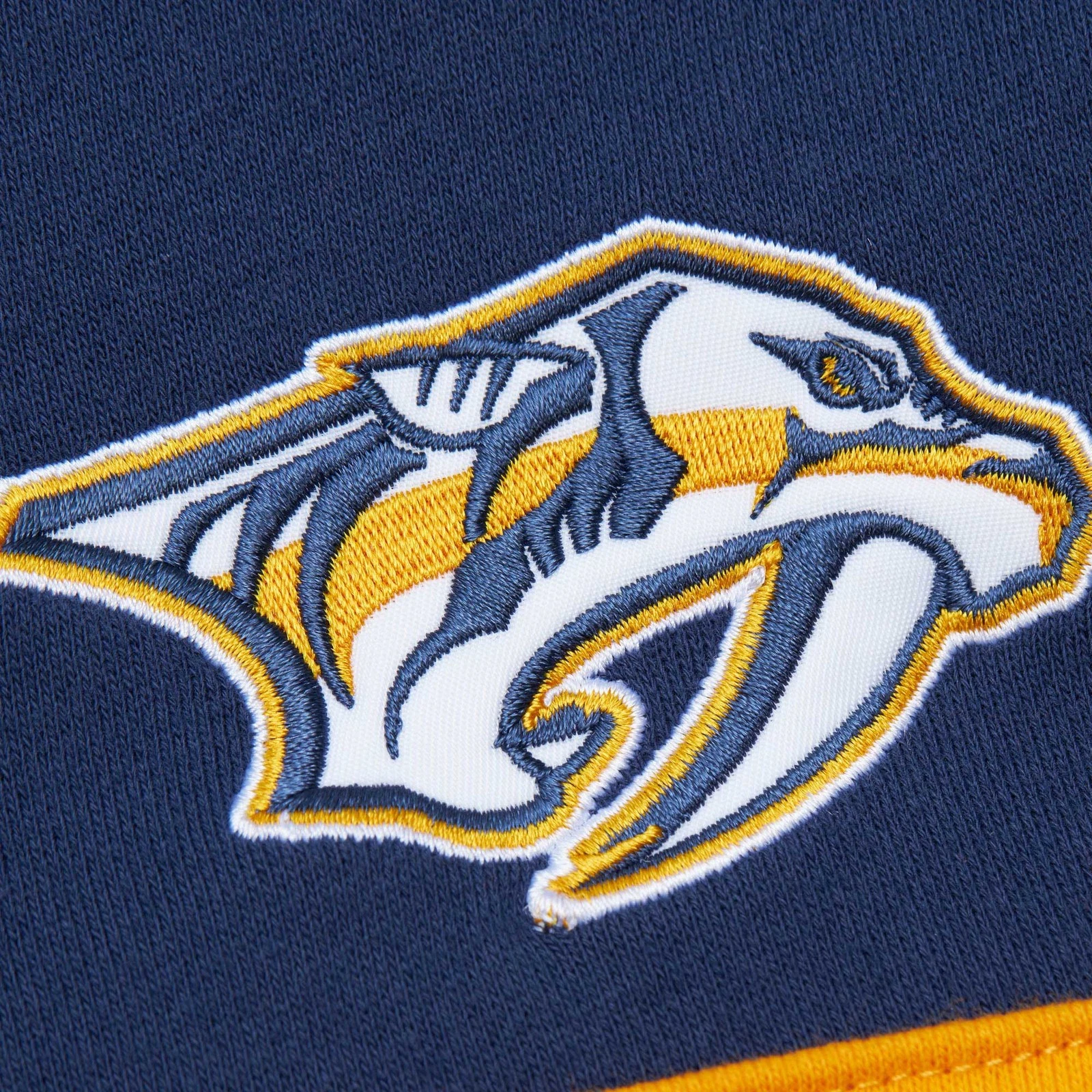 Felpa con cappuccio pullover uomo Mitchell & Ness Navy Nashville Predators Head Coach