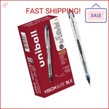 uniball Vision Elite BLX Rollerball Pens, Bold Point 0.8mm , Blue BLX Ink, 12 P