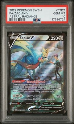 2022 ポケモン トレーナーカード PSA 10 PSA 10 Zacian V TG21 Astral Radiance Trainer Gallery Ultra Rare