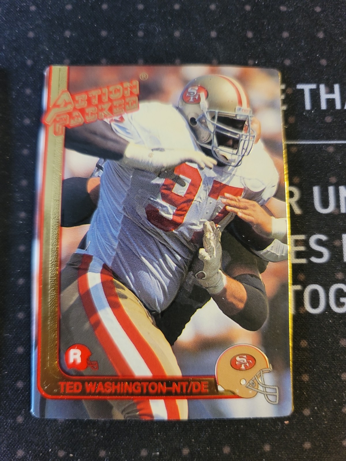 1991 Action Packed Rookie Update - Ted Washington #39 (RC) 49ers