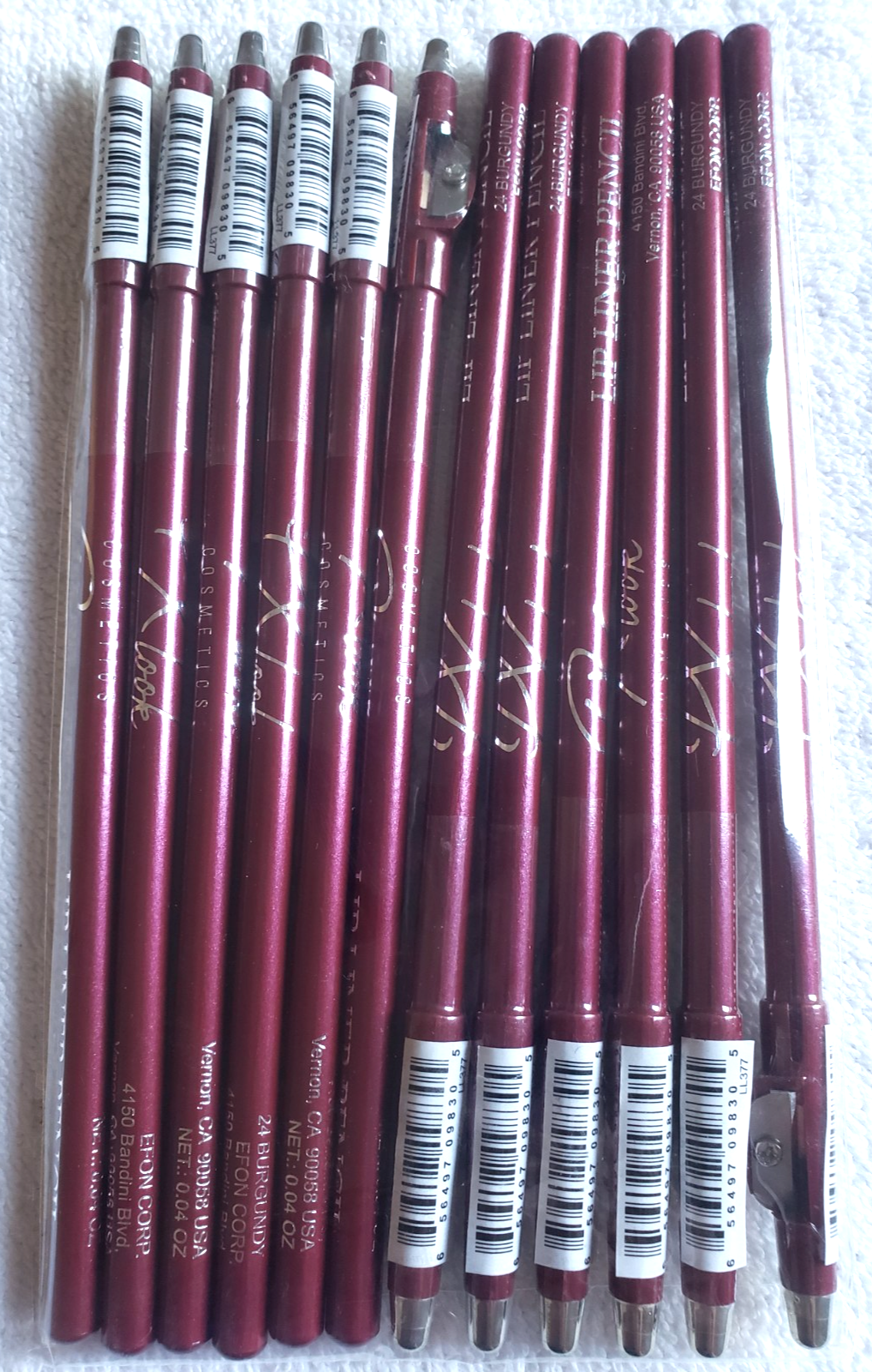 Burgundy Lip Liner Pencil Set - 12 Pcs by PX LOOK for Defined Lips-image