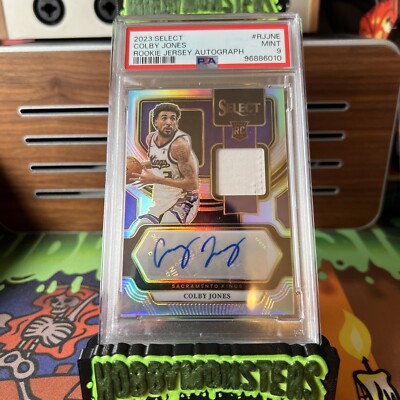 Colby Jones 2023-24 Panini Select RPA Rookie Patch Auto /199 PSA 9 MINT!   