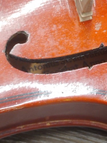ANTONIUS STRADIVARIUS CREMONENSIS Violin FACIEBAT ANNO 17 Vintage Case Bow 3/4 - Bild 6 von 14