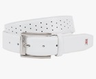 Nike Tiger Woods Mesh 2 G-Flex White Golf Genuine Leather Belt Men's Size 42 Nwt