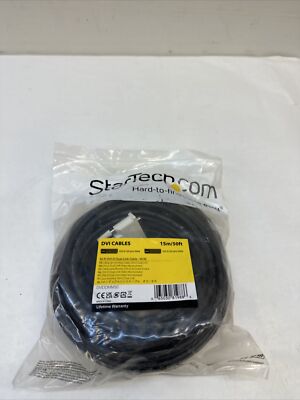StarTech 50 ft DVI-D Dual Link Cable - M/M - 50 ft - 1 x Male - 1 x Male