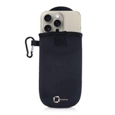 GENUINE INVENTCASE BLACK NEOPRENE POUCH CASE FOR APPLE IPHONE 15 PRO / PRO MAX