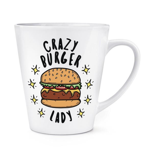 VerrüCkte Hamburger Damen Stars 341Ml Latte Becher Tasse Fast Food Lustiger Witz-image