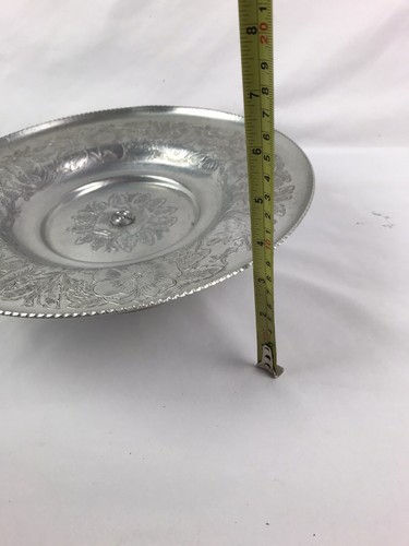Vintage Alumium Lazy Susan Rotating Tray Flower Floral - 第 6/8 張圖片