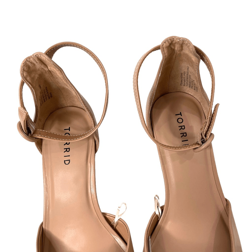 New Torrid Lucite Closed Toe ombre Heels Size 9.5 WW beige nude - Picture 4 of 9