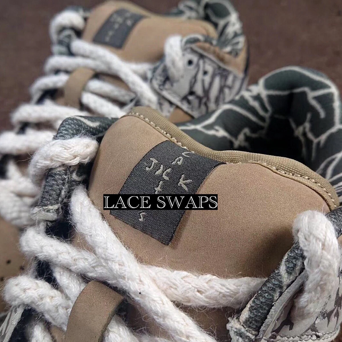 Thick Rope Mens Cactus Jack Braided Sb Dunk Style Shoelaces Laces For Dunk  Shoes