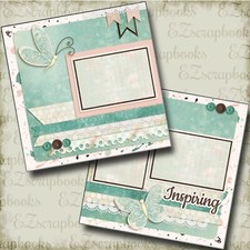 Inspiring - 2 Premade Scrapbook Pages - EZ Layout 4136