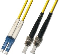 10M Singlemode Duplex Fiber Optic Cable 9/125 LC ST Yellow Patch Cable Network