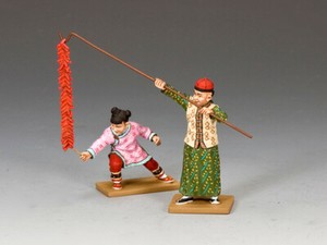 Figurine King & Country HK109M Rue De Hong Kong - Civil Chinois Plomb Peint