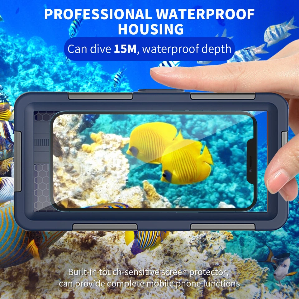 Diving Waterproof Case Cover For iPhone 15 14 16 Pro Max Samsung S24 S23 S22 S21 - Image 3 of 4