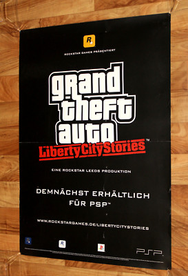 Grand Theft Auto Liberty City Stories Rare Game Store Promo Poster