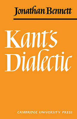Kants Dialectic Bennett Paperback Cambridge University Press 9780521098496