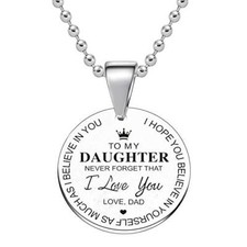 Inspirational Gifts Necklace to Son Daughter Gift from Mom Dad Dad To Daughter