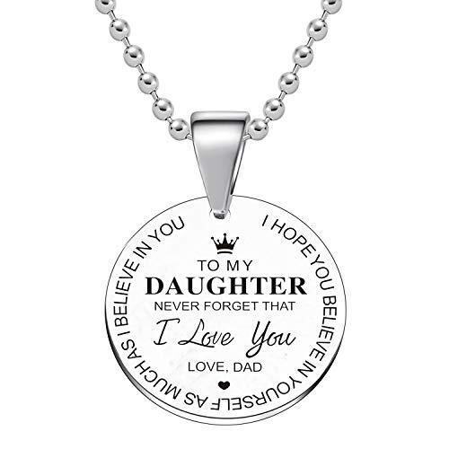 Inspirational Gifts Necklace to Son Daughter Gift from Mom Dad Dad To Daughter - Foto 1 di 4