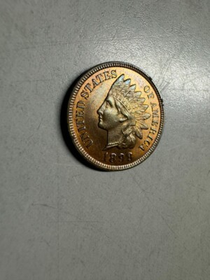 1898 Indian 1C Cent Penny Well Struck and Bright Color with Toning