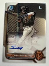 ALEXANDER SUAREZ 2022 Bowman Chrome 1st RC Auto Giants