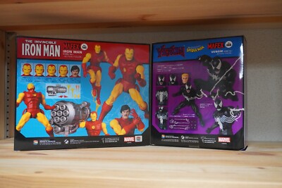 MAFEX VENOM (Comic Ver.) No.088 & Iron Man No.165 Figures by
