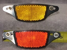 SCHWINN SIDE WHEEL REFLECTORS AMBER & RED BIKE BICYCLE CAT EYE RR-220