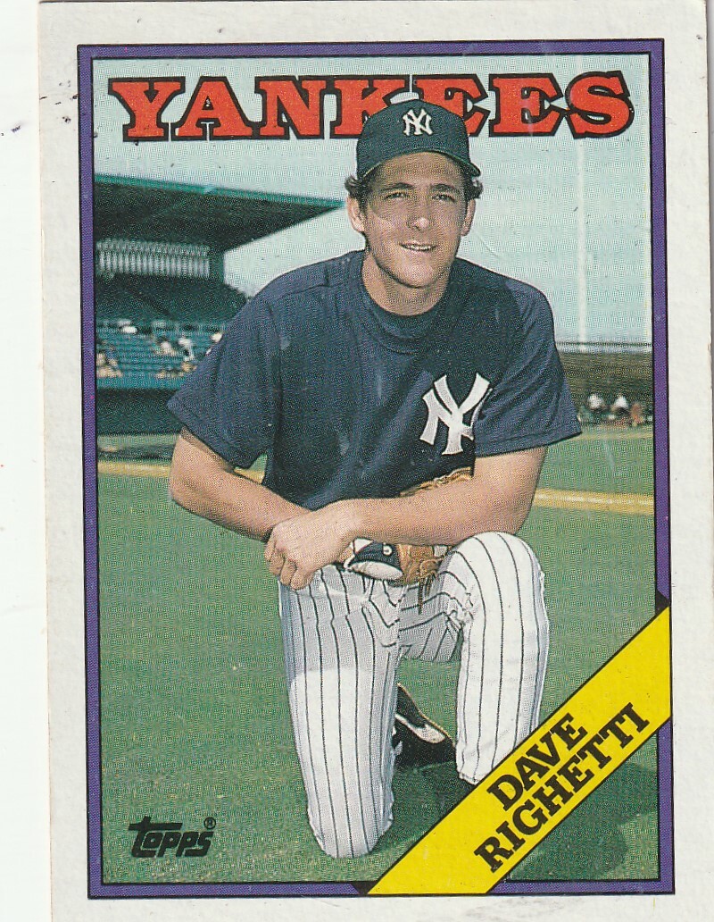 FREE SHIPPING-MINT-1988 (YANKEES) Topps #790 Dave Righetti PLUS BONUS CARDS