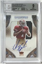 2011 Panini Crown Royale Colin Kaepernick 4 Clr Patch Auto RC/50 BGS 9 w/10 Auto