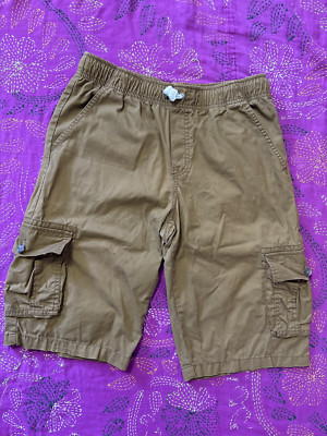 Boys Cat & Jack Brown Cargo Khaki Casual Kratt Brothers Shorts. Size X-large 16